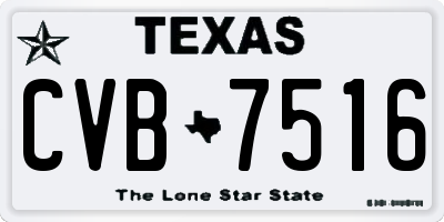 TX license plate CVB7516