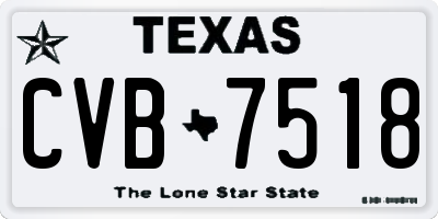 TX license plate CVB7518