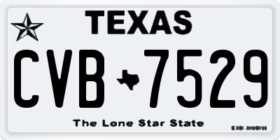 TX license plate CVB7529