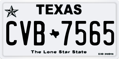 TX license plate CVB7565