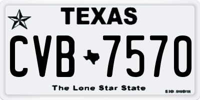 TX license plate CVB7570