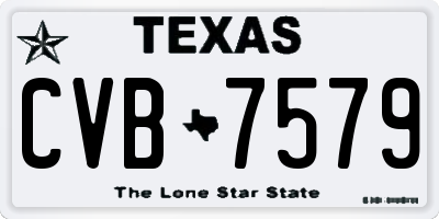 TX license plate CVB7579