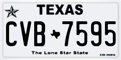 TX license plate CVB7595