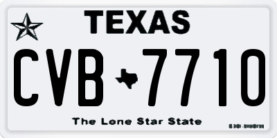 TX license plate CVB7710