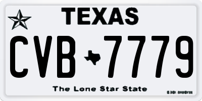 TX license plate CVB7779