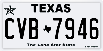TX license plate CVB7946