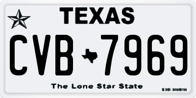 TX license plate CVB7969