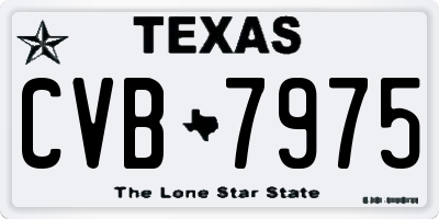 TX license plate CVB7975