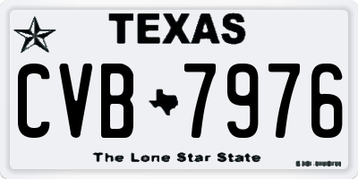 TX license plate CVB7976