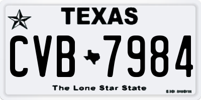 TX license plate CVB7984