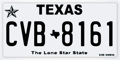 TX license plate CVB8161