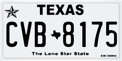 TX license plate CVB8175