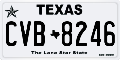 TX license plate CVB8246