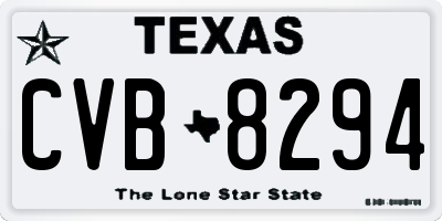 TX license plate CVB8294