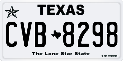 TX license plate CVB8298