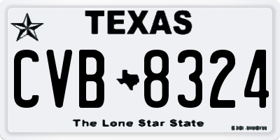TX license plate CVB8324