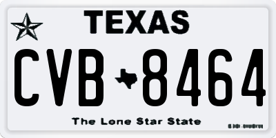 TX license plate CVB8464