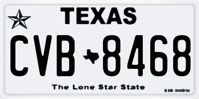 TX license plate CVB8468