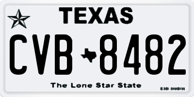 TX license plate CVB8482