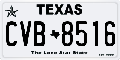 TX license plate CVB8516