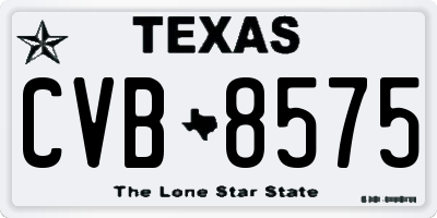 TX license plate CVB8575