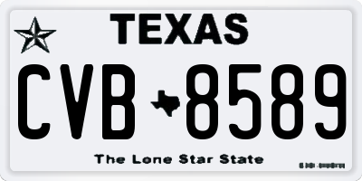 TX license plate CVB8589