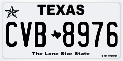 TX license plate CVB8976