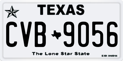 TX license plate CVB9056