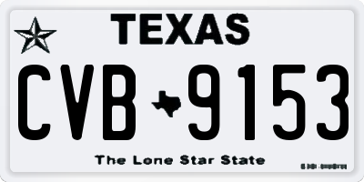 TX license plate CVB9153