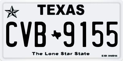 TX license plate CVB9155