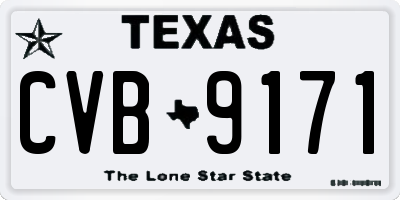 TX license plate CVB9171