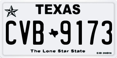 TX license plate CVB9173