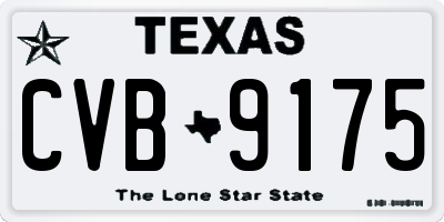 TX license plate CVB9175
