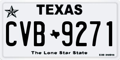 TX license plate CVB9271