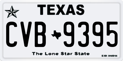 TX license plate CVB9395