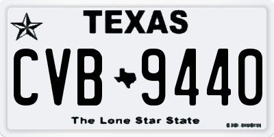 TX license plate CVB9440