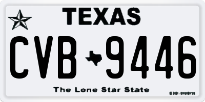 TX license plate CVB9446