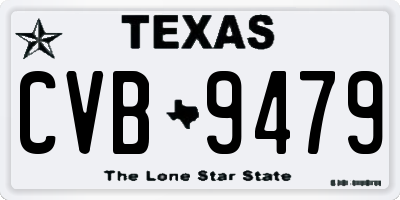 TX license plate CVB9479