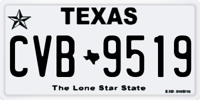 TX license plate CVB9519
