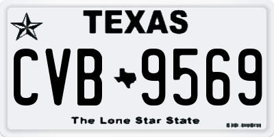 TX license plate CVB9569