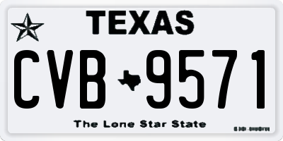 TX license plate CVB9571