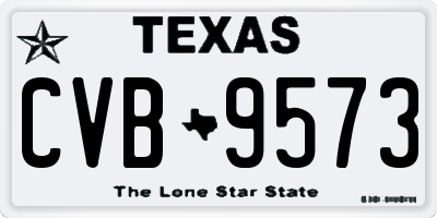 TX license plate CVB9573