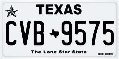 TX license plate CVB9575