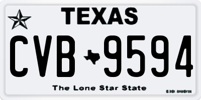 TX license plate CVB9594