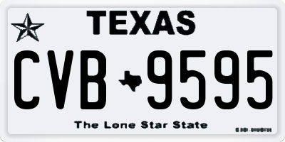 TX license plate CVB9595