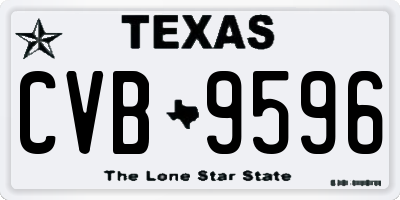 TX license plate CVB9596