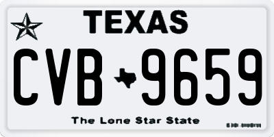 TX license plate CVB9659