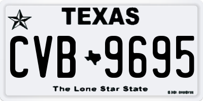 TX license plate CVB9695