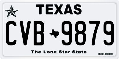 TX license plate CVB9879
