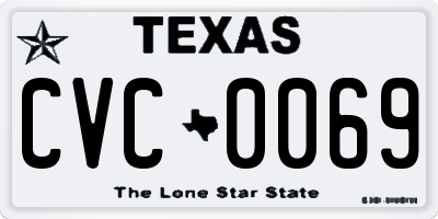 TX license plate CVC0069
